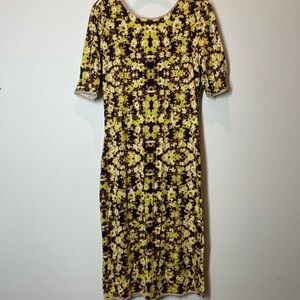 Anthropologie Sam & Lavi Kaleido-Floral Print Bodycon Libby Column Dress M